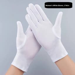 High-End Black White Gloves for Jewelry Watch Luxury Display Protocol Salesperson Guide Elegant Fashionable Gloves