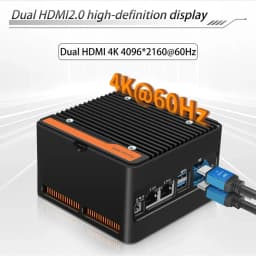 World Smallest NAS Mini PC Intel I3 N305 N150 N100 Firewall Mini PC 4xM.2 NVMe 2xSATA3.0 Slot DDR5 2x2.5G LAN 2xUSB3.2 2xHDMI2.0