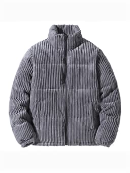 New Arrival Thickened Corduroy Cotton Jacket Stand Collar Men's Fashionable Winter Loose Fit Warmth Polyester Fiber Fill