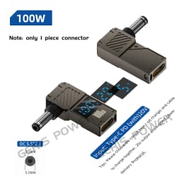 100W Type C Fast Charging Adapter Connector Dc Plug USB C to Universal Laptop Charger Converter for Lenovo Hp Dell Asus Acer