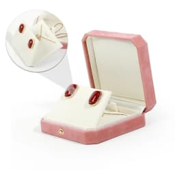 New Octagonal Jewelry Organizer Box for Earrings Ring Pendant Necklace Bracelet Storage Flannelette Vintage Gift Packaging Box