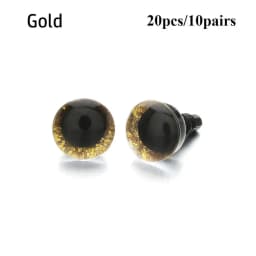 10Pairs 10mm Puppet Crystal Eyes Glitter Crystal Eyes Stuffed Toys Parts Eyes Crafts with Washer DIY Doll Accessories