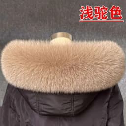 Real Fox Fur Collar Women Universal Hat Strip Down Jacket Fur Collar Winter Warm Fur Scarf Shawl Luxury Neck Warmer Fur Scarf