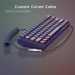 Type C USB Aviator Coiling Cable for Gaming Desktop Mechanical Keyboard with Durable Spring Design for Data Power Transfer