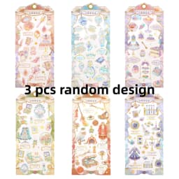 3 Pcs Random Fairy Tale Japanese Magic Garden Cake Decor Stickers Scrapbooking Diy Journaling Cute Stationery Diary Sticker Gift