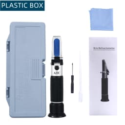 Range 0-80% Wine Content Tester Handheld Alcohol Refractometer Meter Beer Liquor ATC Spirits Tester Meter Box Optional
