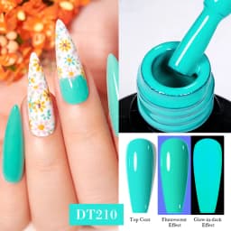 MEET ACROSS 7ml Orange Red Pink Gel Nail Polish Laser Sparkling Soak Off Semi Permanent Nail Art UV Gel Varnishes Spring Summer