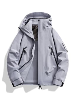 Men's 3-in-1 Jacket with Removable Fleece Liner, Waterproof Windproof Coat for Hiking, Camping, Travel and Daily Outdoor Use