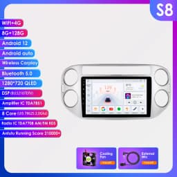 Hizpo 2 Din Android Auto Radio For VW Volkswagen Tiguan 1 NF 2006-2016 Carplay Car Multimedia GPS 2din Autoradio Head Unit Navi