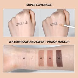 Lakerain 5-Color Waterproof Concealer Matte High Coverage Oil-Control Foundation For Acne Scars And Dark Circles Cosmetics