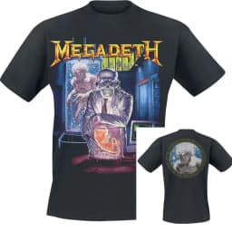 2026 Large Rip Nuclear Logo Megadeth T-Shirt Men Women Vintage Metal Rock Band Graphic Tee Cotton Summer Streetwear Top