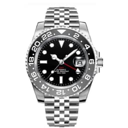 Custom Logo New Men Mechanical Wristwatch Jubilee Stainless NH34 GMT Watch Sapphire Glass Men Watches hombre