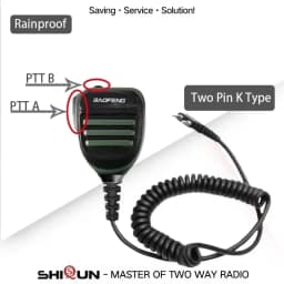 Baofeng UV-13Pro Waterproof Microphone Shoulder Speaker UV-9R PRO 2 Pins for Walkie UV-5R/UV-82/UV-16/TH UV8000D Two Way Radio