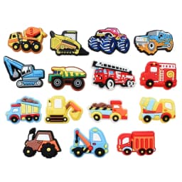Engineering Vehicles Cars Set PVC Shoe Charms Accessories for Clogs Slide Sandals Shoe Decoration Buckles Pins Boys Girls Gifts