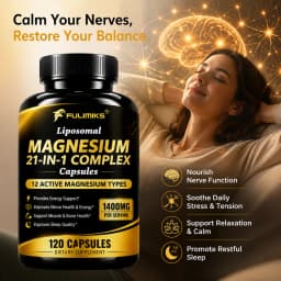 21 in 1 Liposomal Magnesium Complex, with 12 Active Types Magnesium Support Bone Muscle Health, Improve Nerve & Brain Function