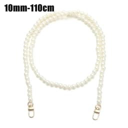 8/10mm Pearl Strap for Bags Handbag Handles DIY purse Replacement Long Beaded Chain for Shoulder Bag Straps Pearl Belt