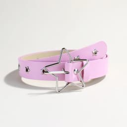 Y2K Punk Star Eyelet Black Rivet Belt Goth Pu Leather Belts For Women Jeans Pants Boys And Girls Students Belt