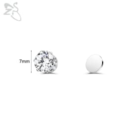 ZS 1 Piece Magnetic Clip-on Earrings Star Heart Shape CZ Crystal Ear Clip No Piercing Ear Stud No Pierced Earring Jewelry 4-8MM