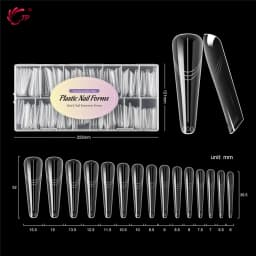 TP Full Cover Widen Dual Nail Forms 150pcs Poly Nail Gel Nail Molds Acrylic Nail Extension System False Nail Tips Manicure Tools