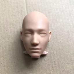 YUNYI 1/6 Male Doll Bald Head Super White Beige Brown Skin Doll Parts for DIY Makeup Practice Collectible Figure Accessories
