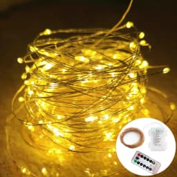 20-200LED Fairy Lights Battery Operated Twinkle String Lights, Copper/Silver Wire Dimmable Lights with Remote Control Timer