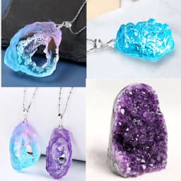Crystal Cluster Silicone Molds Original Quartz Rock Cluster Epoxy Resin Casting Mold For DIY Pendant Jewelry Handmade Crafts