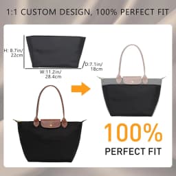 Bag Organizer Insert For Longchamp LePliage Tote Bag,Zipper Inner,Waterproof Purse Nylon Organizer, Keep Bag Shape Accessories
