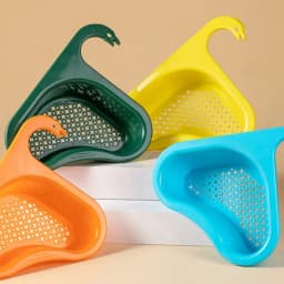 Swan Drain Basket Creative Multi Functional Non Punching Kitchen Sink Fruit And Vegetable Wash Pot Filter Basket Filter Frame