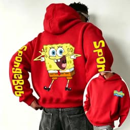 Happy SpongeBob SquarePants Cartoon Anime 2026 New Spring and Autumn Fashion Hoodies for Men and Women