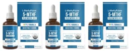 Kids L-Methylfolate 5-MTHF Liquid Drops with Methyl B12 Active Folate Support 1 Fl Oz USDA Organic Vegan Non-GMO