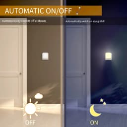 2pcs Plug-in Night Light with Light Sensor Technology, 4-Level Adjustable Brightness and Auto On/Off Function in the Dark