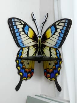 Three Color Butterfly Crystal Shelf Display Candles Stone Floating Wall Shelf Home Decorations Essential Oil Rack Corner Ledge