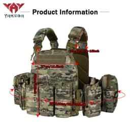 YAKEDA Quick disassembly training vest, detachable and expandable, comfortable, breathable, wear-resistant and tear resistant