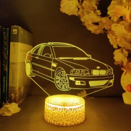 Car LED 3D Illusion Acrylic Lamp 7 Color Changing Nightlight for Boys Bedroom Decoration Christmas Gift Aesthetic Room Decor