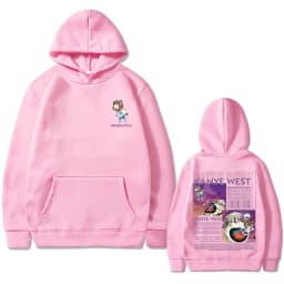 Kanye West Graduation Bear Double Sided Printed Hoodie Men Women Fashion Hip Hop Cool Sweatshirts Unisex Fleece Cotton Hoodies