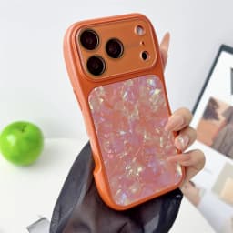 Colorful Shell Pattern Glitter Phone Case For iPhone 18 17 16 15 14 13 Pro Max Shockproof Cover with Camera Control Slide Button