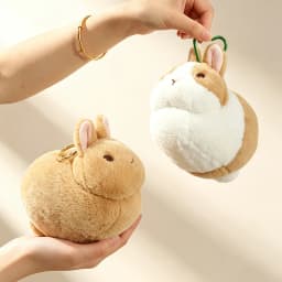 15cm Mini Little Rabbit Plush Toys Soft Cozy Chubby Lifelike Bunny Hanging Doll Cute Keychain Bags Decor Kids Birthday Gift