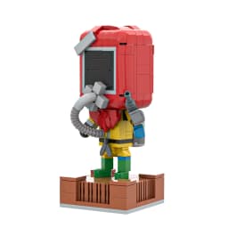 MOC Rust Hazmat Doll Model Building Blocks Sets Game Protective Suit Fighting Mecha Figure Assembled Bricks Toy Adult Gift