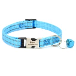 Personalized Nameplate Cat Collar Safety Custom Cat Collars Necklace Free Engraved ID Name Tag For Puppy Kitten Cats Accessories