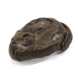 Topunique Full Swiss Lace 90% Light to Medium Light Men Toupee Capillary Prothesis Hair Replacement System Hair Piece For Men