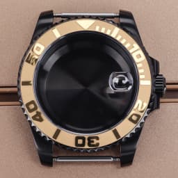 PVD Black NH35 40mm Men's Watch Case Sapphire For SUB Seiko NH35 NH36 NH38 NH34 Miyota 8215 ETA 2824 Movement Yacht-Master 20ATM
