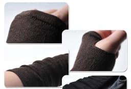 Women's Fingerless Gloves, Elastic Knitted Winter Arm Warmers Thumb Hole Gloves
