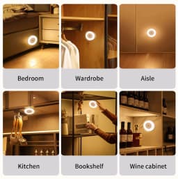 Touch Dimming LED Night Light USB Rechargeable Night Lamp Dedroom Kitchen Cabinet Wardrobe Lamp Staircase Wireless Closet Light