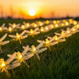 1PC 10 LED Dragonfly Fairy Lamp Battery Powered For Home Garden Wedding Party Decor