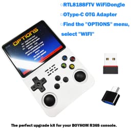 BOYHOM R36S WiFi Upgrade Kit RTL8188FTV Chip USB Dongle Type-C OTG for R36H R36 Plus Portable Console Netplay Online Gift