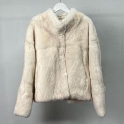 Women's Genuine Rabbit Fur Coat Stand Collar Luxury Winter Fur Outerwear