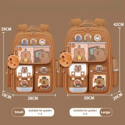 Capybara Children School Bags for Boys Kids Backpack Primary Schoolbag Orthopedic Backpack Waterproof Student Schoolbag Book Bag