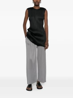 Miyake Pleated Mid-weight Straight Side Pocket Pants