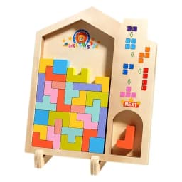 3D Colorful Building Blocks Puzzle Game Children Tangram Intelligence Early Education Montessori Educational Tabletop Games