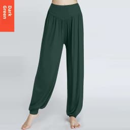 New Yoga Women's Square Dance Practice Pants Modal Cotton Elastic Large Size Loose Lantern Pants Summer Thin Model